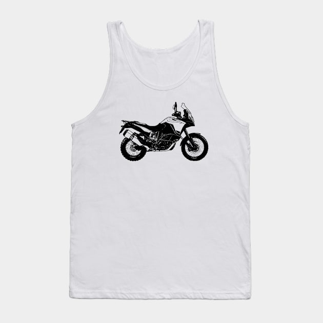 1290 Super Adventure Bike Sketch Art Tank Top by KAM Std